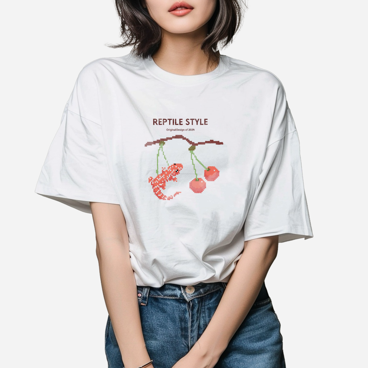 Tシャツ レオパードゲッコー｜ピクセルチェリーデザイン