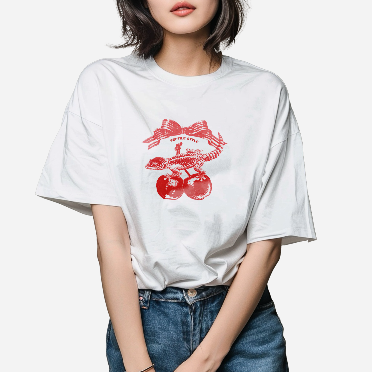 Tシャツ レオパードゲッコー｜レトロチェリー デザイン